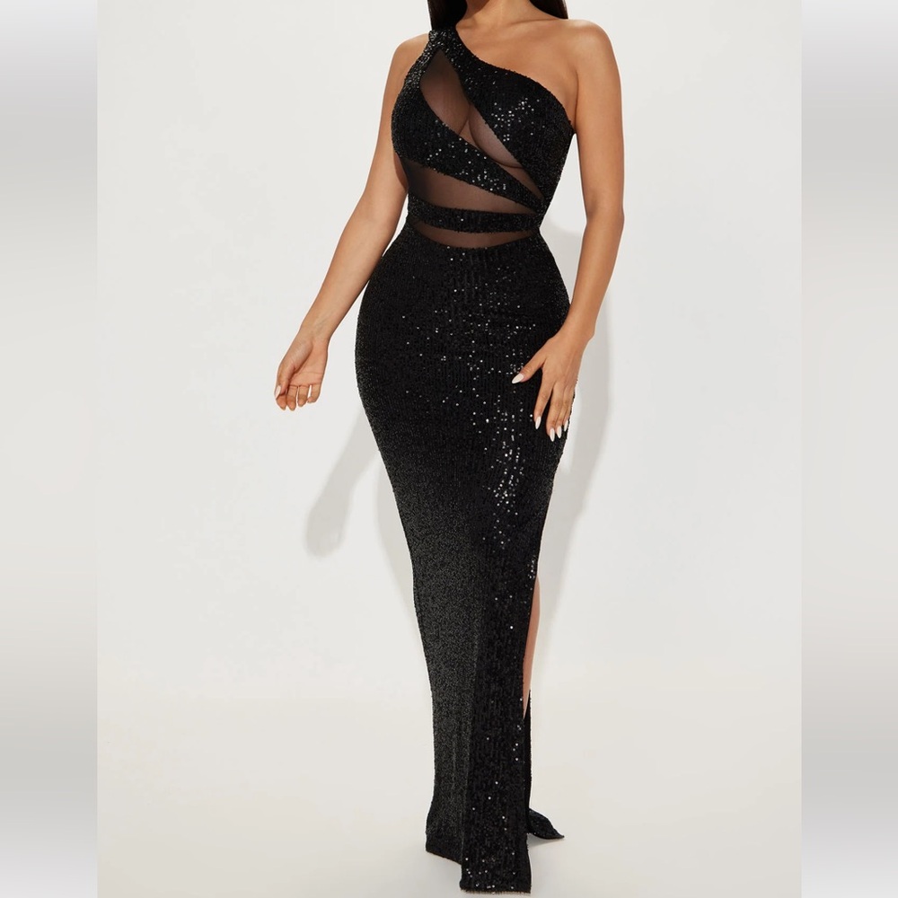Brand New, never worn. Black sequin dress. Perfect for a all black affair